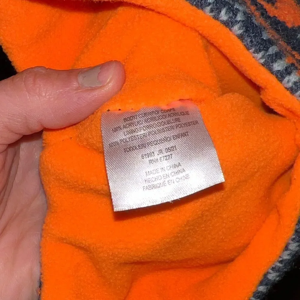 Orange and Gray Kids Hat